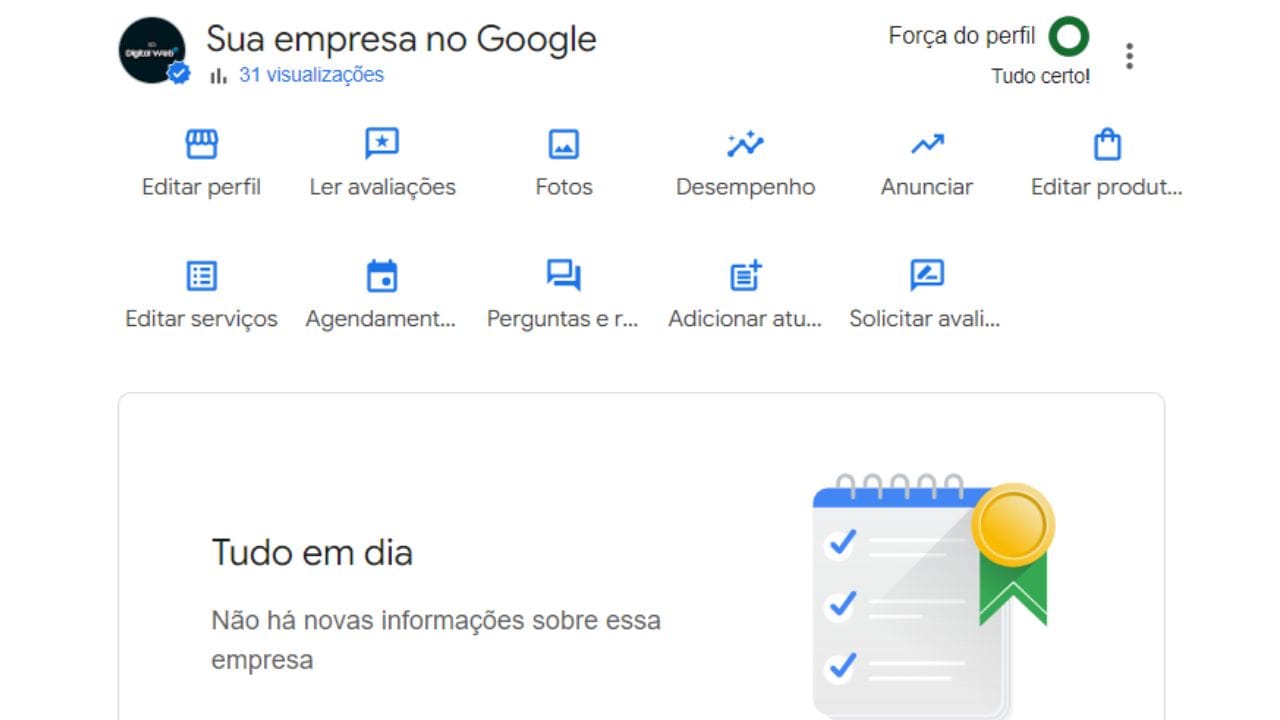 painel google meu negocio
